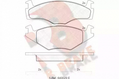 R BRAKE rb1048 -  Комплект тормозных колодок, дисковый тормоз